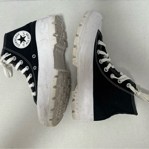 Converse Black & White High-Top Platform Sneaker - Picture 5 of 8